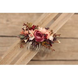 Floral, flower hair comb