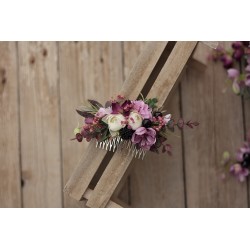 Floral, flower hair comb