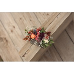 Floral, flower hair comb