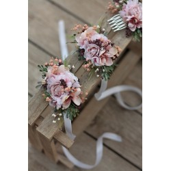 Floral, flower hair comb