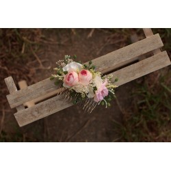 Floral, flower hair comb