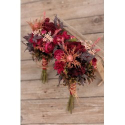 Witness, bridesmaid and mothers autumn wedding bouquet