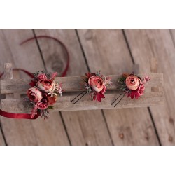 Floral flower hair clip, pin