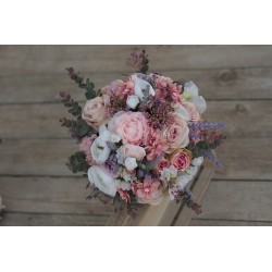 Svatební kytice pro nevěstu "Levandulovo-růžová"