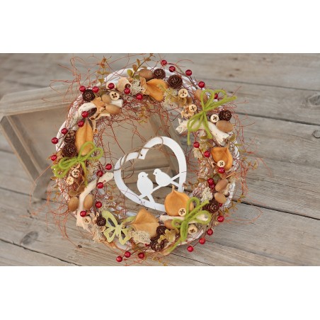 Spring flower door wreath