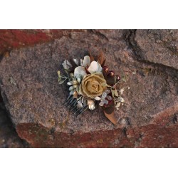 Floral, flower hair comb