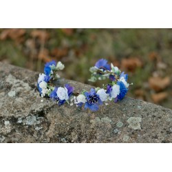 Floral, flower half head wreath, hair wreath, crown