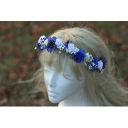 Floral, flower half head wreath, hair wreath, crown