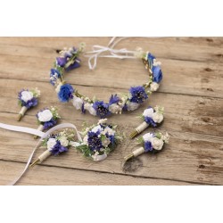 Floral, flower half head wreath, hair wreath, crown