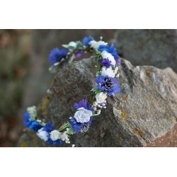 Floral, flower half head wreath, hair wreath, crown
