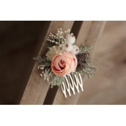 Floral, flower hair comb