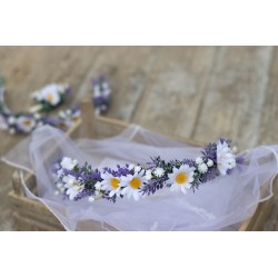 Floral, flower half head wreath, hair wreath, crown