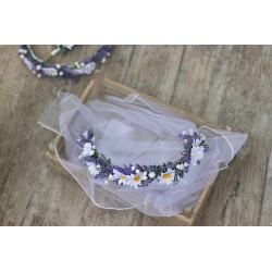 Floral, flower half head wreath, hair wreath, crown
