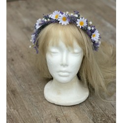 Floral, flower half head wreath, hair wreath, crown
