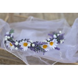 Floral, flower half head wreath, hair wreath, crown