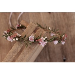 Newborn květinový věneček do vlasů "Slzy štěstí"