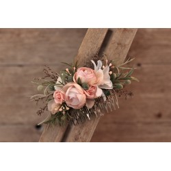 Floral, flower hair comb