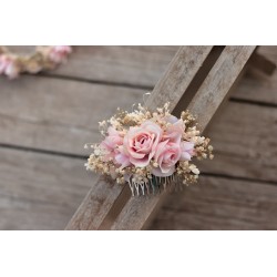 Floral, flower hair comb