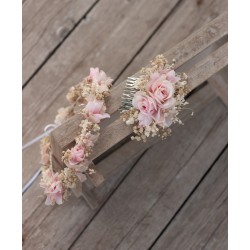 Floral, flower hair comb