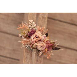 Floral, flower hair comb