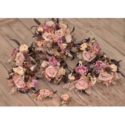 Witness, bridesmaid and mothers autumn wedding bouquet