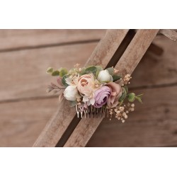 Floral, flower hair comb