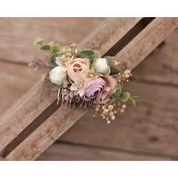 Floral, flower hair comb