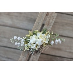 Floral, flower hair comb