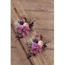 Floral, flower hair comb