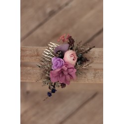 Floral, flower hair comb