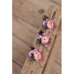Floral flower hair clip, pin