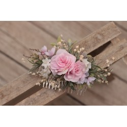 Floral, flower hair comb