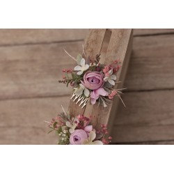 Floral, flower hair comb - set of 2pcs