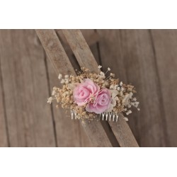 Floral, flower hair comb