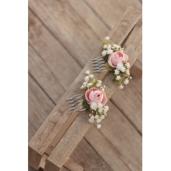 Floral, flower hair comb