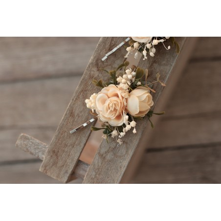 Floral flower hair clip, pin