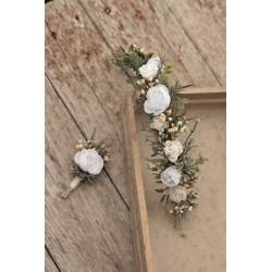 Floral, flower half head wreath, hair wreath, crown