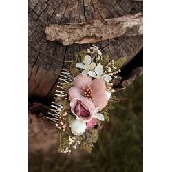 Floral, flower hair comb