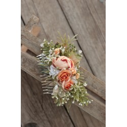 Floral, flower hair comb