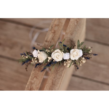 Floral, flower quarter head wreath, hair wreath, crown