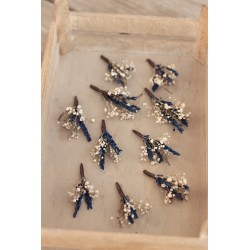 Floral flower hair clip, pin, set of 10pcs