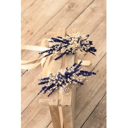 Floral, flower hair comb