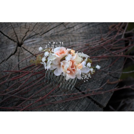 Floral, flower hair comb