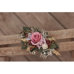 Floral, flower hair comb