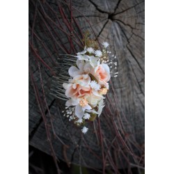 Floral, flower hair comb