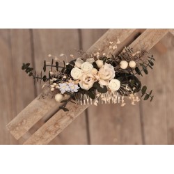 Floral, flower hair comb