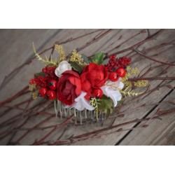 Floral, flower hair comb