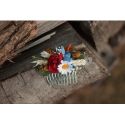 Floral, flower hair comb