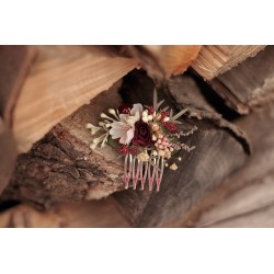 Floral, flower hair comb