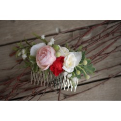 Floral, flower hair comb